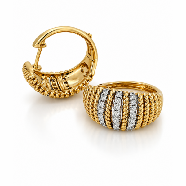 zlate damske nausnice s diamanty 30362