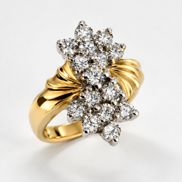 01814 zlaty kralovsky prsten s diamanty